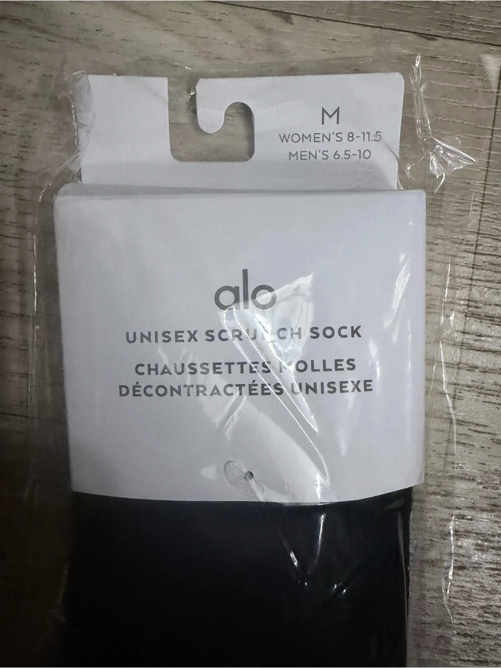 ALO Yoga Black Unisex Scrunch Socks